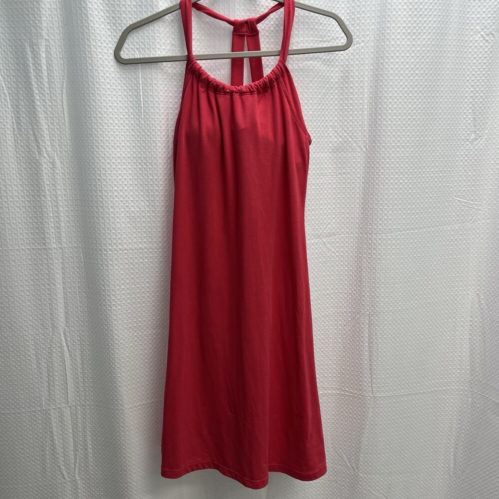 PrAna Women’s Quinn Halter Sundress Azalea Pink‎ Athleisure Small